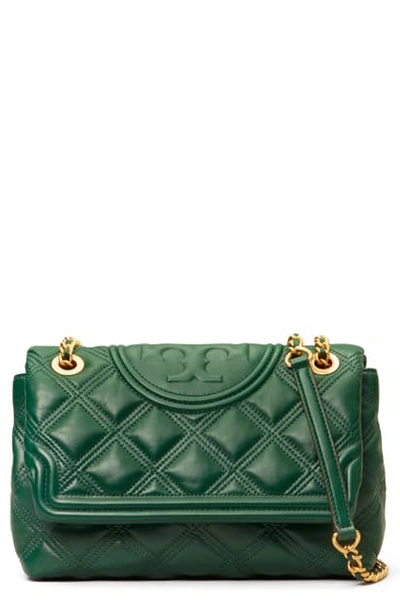 Shop Tory Burch Fleming Soft Quilted Lambskin Leather Shoulder Bag In Norwood