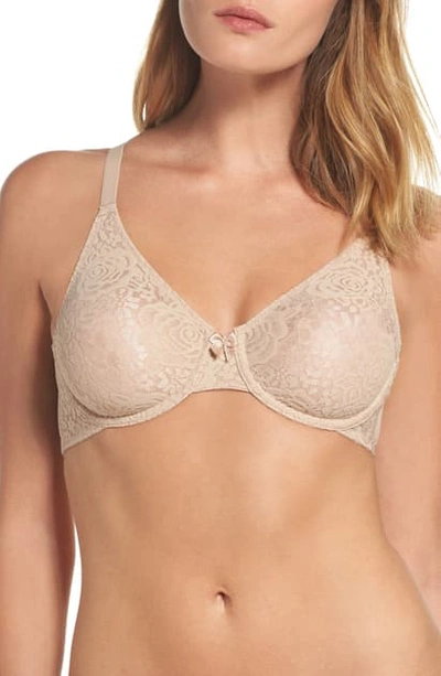 Shop Wacoal Halo Lace Underwire Convertible Bra In Toast