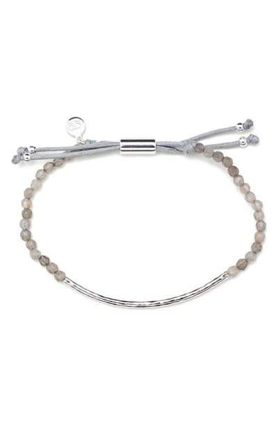 Shop Gorjana Power Gemstone Self-wisdom Bracelet In Balance/ Labradorite/ Silver