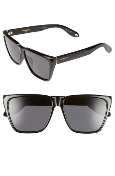 Shop Givenchy 58mm Flat Top Sunglasses - Black/ Grey