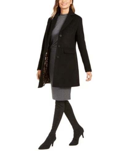 Shop Laundry By Shelli Segal Single Breasted Coat In Black