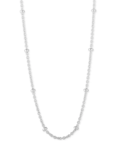 Shop Alex Woo Beaded Link Chain Necklace, Adjustable 16" - 20" In Silver