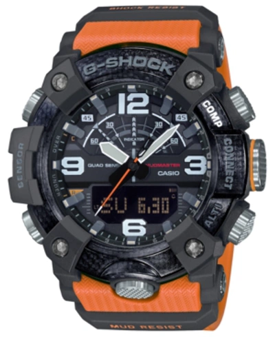 Shop G-shock Men's Analog-digital Connected Mudmaster Orange & Black Resin Strap Watch 53.1mm