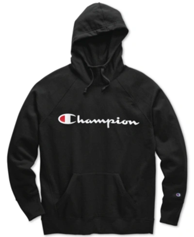 Shop Champion Powerblend Plus Size Logo Hoodie In Black