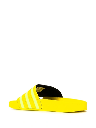 Shop Adidas Originals Adilette Mule In Yellow