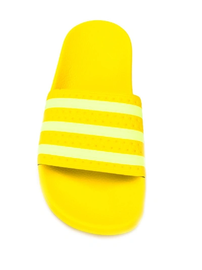 Shop Adidas Originals Adilette Mule In Yellow