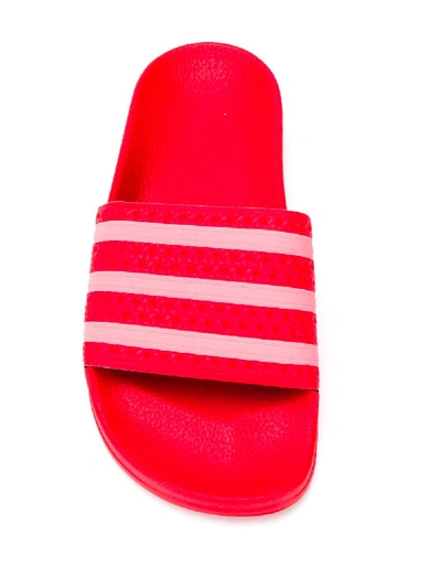 Shop Adidas Originals Adilette Mule In Red