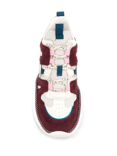 Shop Isabel Marant Kindsay Leather Sneakers In Multicolor