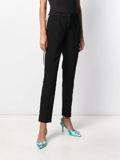 Shop Dolce & Gabbana Wool Trousers In Black