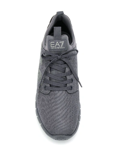 Shop Ea7 Logo Sneaker In Grey