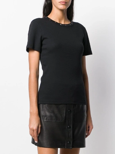 Shop Saint Laurent Cotton T-shirt In Black