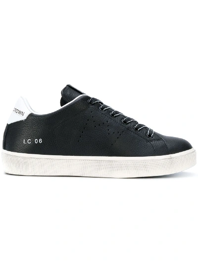 Shop Leather Crown Iconic Sneakers With Strass In Black