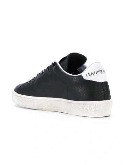 Shop Leather Crown Iconic Sneakers With Strass In Black