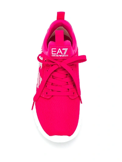 Shop Ea7 Logo Sneaker In Pink