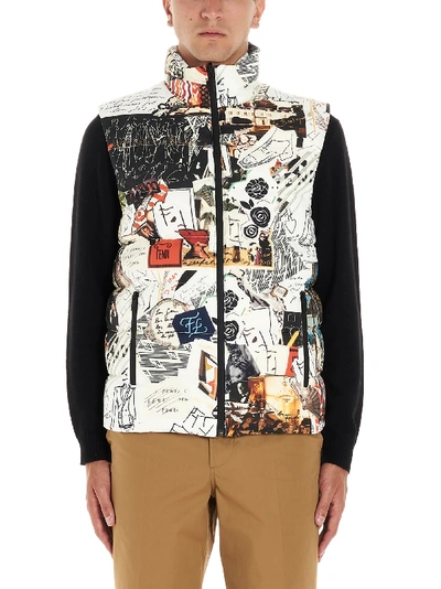 Shop Fendi Karl Kollage Vest In Multicolor