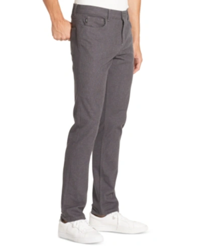Shop Dkny Men's Textured Pants In Charcoal
