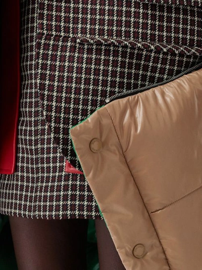 Shop Burberry Tartan Wool Tailored Jacket With Detachable Gilet In Bordeaux