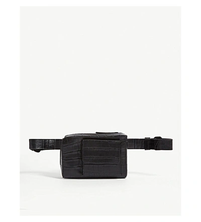 Shop Dries Van Noten Leather Beltbag In Black