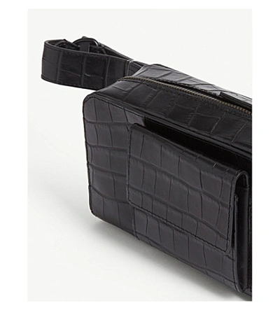 Shop Dries Van Noten Leather Beltbag In Black