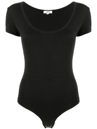 Shop Agolde Rib Body Suit In Black