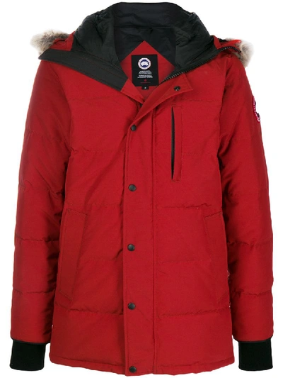 Shop Canada Goose Carson Down-padded Parka - Red