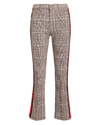 Shop Mother The Insider Plaid Ankle Jeans In Multi