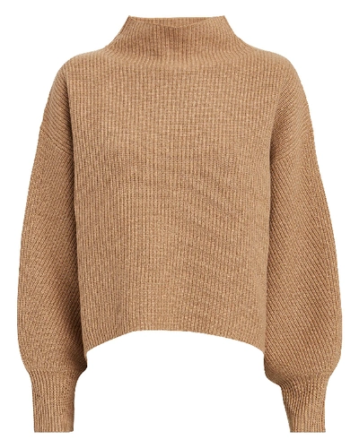 Shop A.l.c Helena Wool-cashmere Ribbed Sweater In Brown