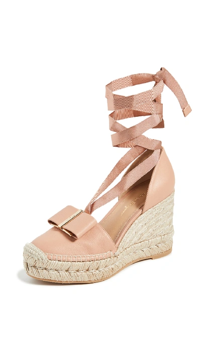 Shop Ferragamo Geranio Espadrilles In New Blush