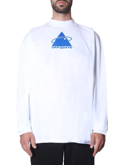 Shop Off-white Triangle Planet T-shirt In Bianco