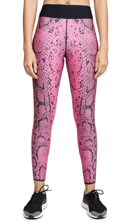 Shop Ultracor Ultra High Python Leggings In Neon Pink Patent Nero