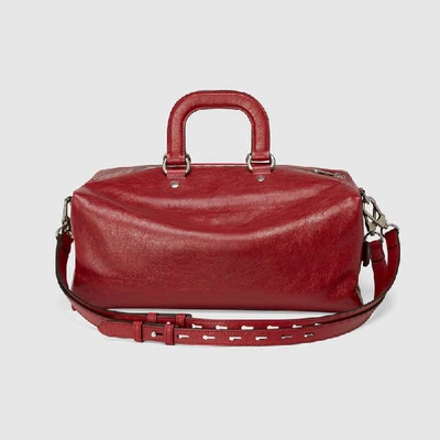 Shop Gucci Soft Leather Backpack In Red