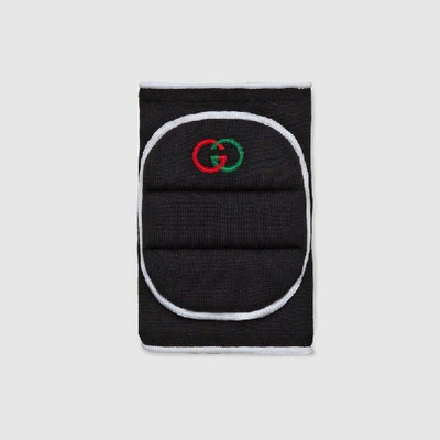 Shop Gucci Kneepad With Embroideries In Black