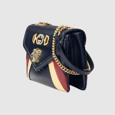 Shop Gucci Rajah Medium Shoulder Bag In Blue