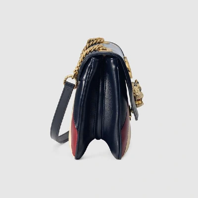 Shop Gucci Rajah Medium Shoulder Bag In Blue
