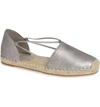 Shop Eileen Fisher Lee Espadrille Flat In Silver Leather