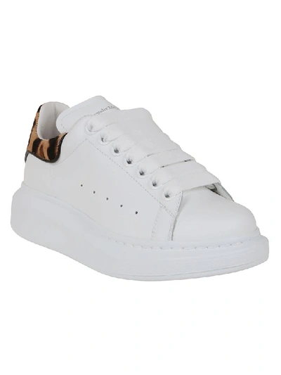 Shop Alexander Mcqueen Sneaker Leath.s.rubb In White Leopard/blk