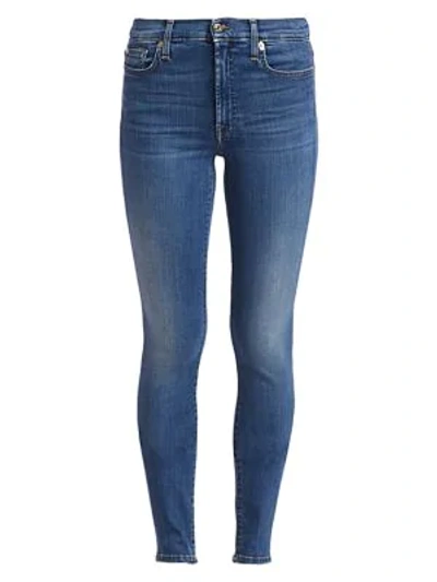 Shop 7 For All Mankind Luxe Slim-fit High-rise Ankle Skinny Jeans In Love Story