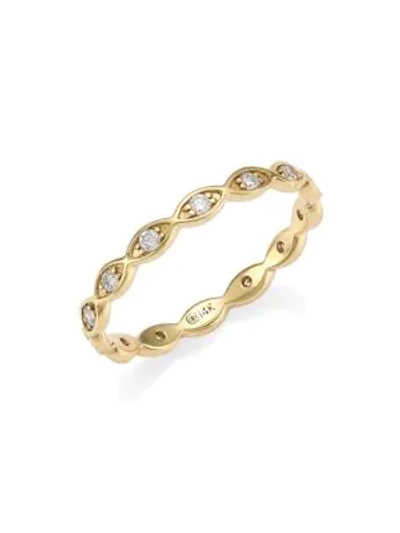 Shop Sydney Evan Women's Marquis Eye 14k Yellow Gold & Diamond Ring