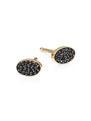 black sparkly stud earrings