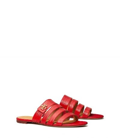 Shop Tory Burch Kira Multi-band Sandals In Ruby Red