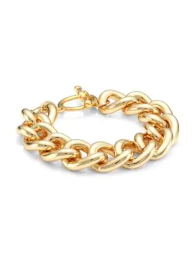 Shop Kenneth Jay Lane 22k Yellow Goldplated Chain Bracelet