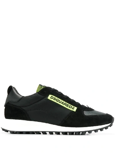 Shop Dsquared2 Black Suede Sneakers