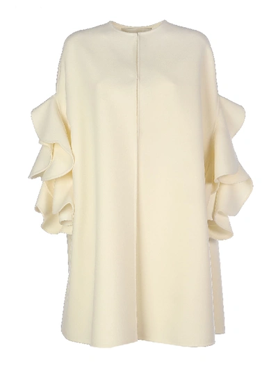 Shop Valentino White Wool Coat