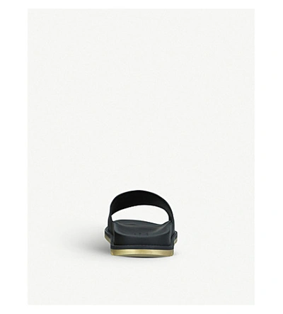 Shop Fendi Logo-embossed Rubber Sliders In Blk/other