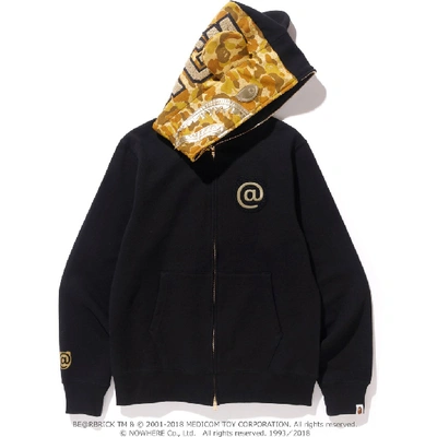 Bape Shark Bear Full Zip Hoodie M Medicom Toy Hoodie Black/gold | ModeSens