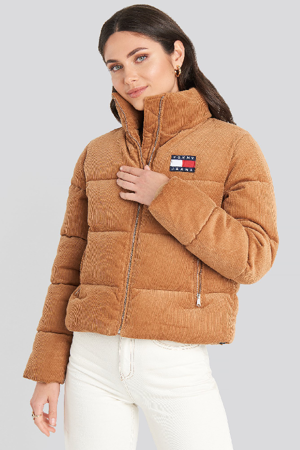 tommy jeans cord padded jacket