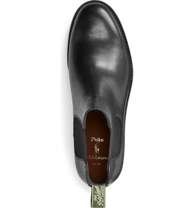 Shop Polo Ralph Lauren Bryson Chelsea Boot In Black Leather