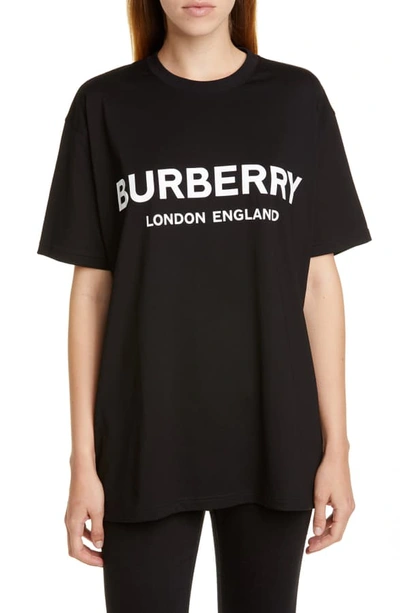 Shop Burberry Carrick Kingdom Graphic Tee In Black