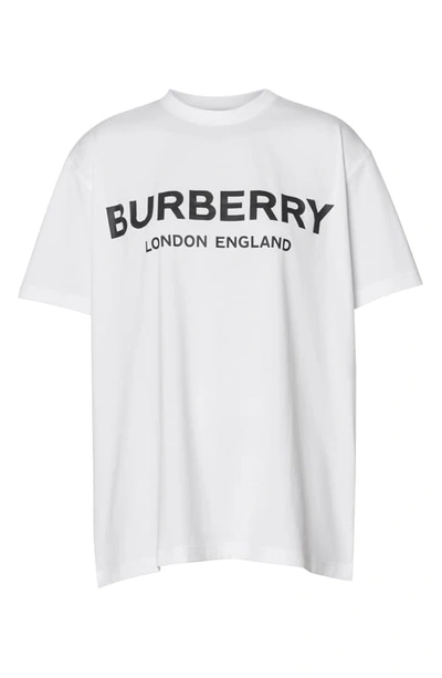 Shop Burberry Carrick Kingdom Graphic Tee In White