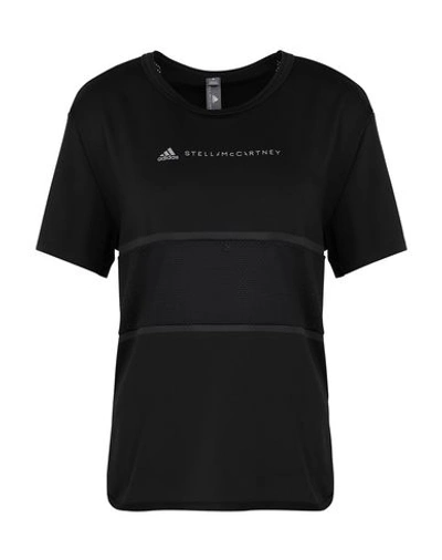 Shop Adidas By Stella Mccartney Run Loose Tee Woman T-shirt Black Size Xs Recycled Polyester, Elastane
